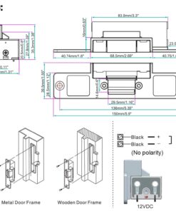 UHPPOTE Electric Strike Door Lock Fail-Secure for Access Control System Deadlatches or Cylindrical Locksets Fail Secure 15 71T7hTzrElL
