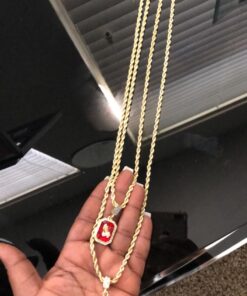 Jewel Town Mens Gold Angel & P Ruby Bundle Set Cz Pendant Hip Hop 24" & 30" Rope Chain D463 34 71T8fJxpoqL 1