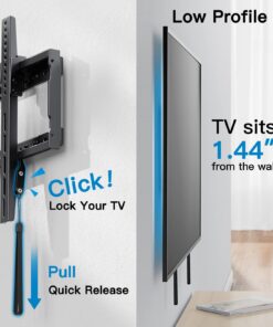 Pipishell UL Listed Tilt TV Wall Mount Bracket Low Profile for Most 37-75 Inch LED LCD OLED Plasma Flat Curved TVs, Large Tilting Mount Fits 16"-24" Wood Studs Max VESA 600x400mm Holds up to 132lbs 30 71T99bR9oRL