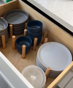 Rev-A-Shelf Adjustable Pegboard Drawer Divider Organizer, Trim to Fit Wooden Kitchen Cabinet Storage Utensil, Pots & Dish Rack, 30" x 21", 4DPS-3021 30 x 21 28 71T9VRUYqQL