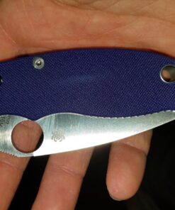 Spyderco Manix 2 Signature Knife with 3.37" CPM S110V Steel Blade and Durable Dark Blue G-10 Handle - PlainEdge - C101GPDBL2 35 71T9Z GRFTL