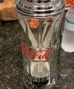 Tablecraft Coca-Cola Glass Straw Dispenser with Metal Lid, Small 29 71T9bhPB0EL