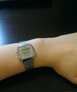 Casio Ladies Mid-Size Silver Tone Digital Retro Watch LA-680WA-7DF 38 71TCFqHdHL