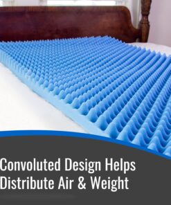 Alternative view of DMI Foam Mattress Topper, Egg Crate Foam Pad, Mattress Pad and Bed Topper for Support, Air Circulation, Pressure Relief and Weight Distribution, Hospital Size Mattress, 33 x 72 x 2,Blue 2 Inch
