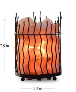 Himalayan Glow 1332 Piller Salt Basket Lamp, Single Pack, Amber Glow Pillar Design Basket Lamp - single pack 34 71TCZ7z4FzL