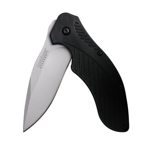 Kershaw Clash Pocketknife, 3" 8Cr13MoV Steel Drop Point Blade, Assisted One-Handed Flipper Opening, Folding Utility EDC