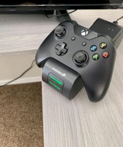 Fosmon Dual 2 MAX Charger with 2x 2200mAh Rechargeable Battery Pack Compatible with Xbox Series X/S(2020), Xbox One/One X/One S Elite Controllers, High Speed Charging Docking Station Kit - Black 36 71TD1J8hZL