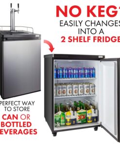 Kegco HBK209S-2 Keg Dispenser, stainless steel,2 Faucet without Kegs 2 Faucet 17 71TDNLfMWIL