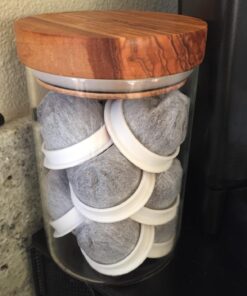 Alternative view of Berard Glass Storage Jar with Olive Wood Lid, 20-Ounce