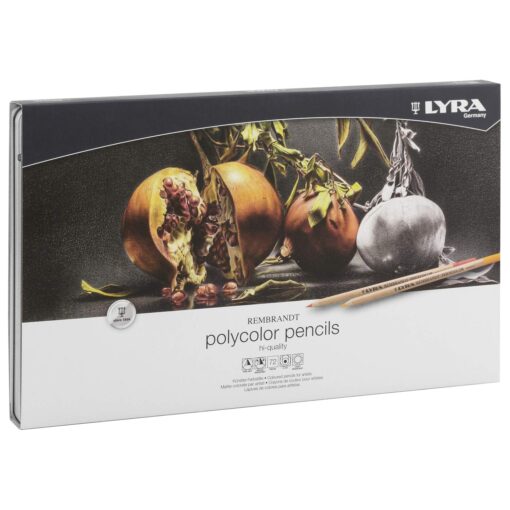 Lyra Rembrandt Polycolor Colored Pencils - 72 Professional Colored Pencils for Artists and Students - Vibrant Smooth Colored Pencils for Drawing Coloring Sketching Portraiture and More 72 Assorted Colors