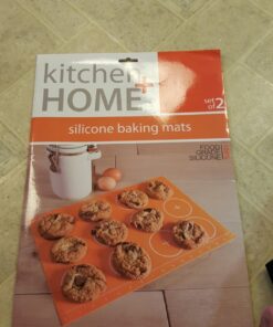 Kitchen + Home Silicone Baking Mats - Set of 2 Non-stick, BPA Free Food Grade Silicone Mat Liners for Half-Size Cookie Sheet with Measurements 32 71TH4iMIEL