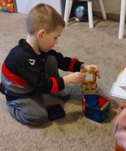 Magnetic Tiles Kids Toys STEM Magnet Toys for Toddler Magnetic Blocks Building Toys Preschool Learning Sensory Montessori Toys for 3+ Year Old Boys and Girls, Safe Creativity Toddler Kids Toys 27 71TI3kdhWnL