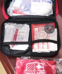 Swiss Safe 2-in-1 First Aid Kit (120 Piece) + Bonus 32-Piece Mini Kit: Compact, Lightweight for Emergencies at Home, Outdoors, Car, Camping, Workplace, Hiking & Survival 120 Piece Standard 37 71TIGeDtxgL 1