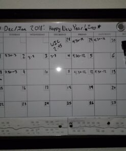 Quartet Whiteboard Calendar & Corkboard, Magnetic, White Board & Cork Bulletin Board Combo, 17" x 23", Wood Finish Frame (22476) 1 Board 40 71TISxuzLvL