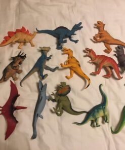 Boley 14 Pk Dinosaur Toys for Kids with Educational Pamphlet - 9" Long Dinosaur Toy Figures for Boys & Girls Ages 3+ 14 Pack + Dino Pamphlet 90 71TJ6scFD0L 1