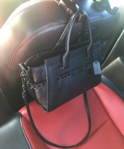 IPELY Universal Car Vehicle Back Seat Headrest Hanger Holder Hook for Bag Purse Cloth Grocery (Black -Set of 2) Black 40 71TKgCmZxEL