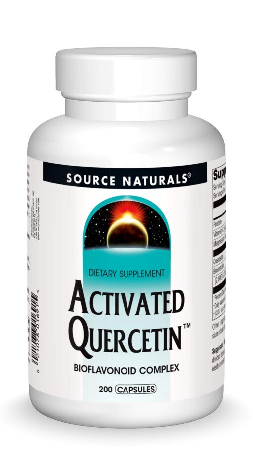 Source Naturals Activated Quercetin - Plant-Derived Bioflavonoid Complex - Seasonal & Immune Defense - 200 Capsules 200 Count (Pack of 1)