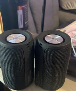 MusiBaby M68 Wireless Bluetooth Speaker, Portable, Waterproof, 1500 Minute Playtime, Dual Pairing, 360 Stereo Sound, Amazing Bass, Black 39 71TLZ2uyAeL