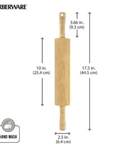 Farberware 5215807 Classic Wood Rolling Pin, 17.75-Inch, Natural Classic Rolling Pin 25 71TLg4LiKL