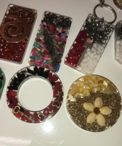 Large Cabochon Gemstone Resin Casting Silicone Mold with Hole 6-Cavity with Jewelry Making Supplies Set for Polymer Clay Crafting, Epoxy, Necklace Pendant Earrings Keychain Craft 40 71TMdaEwJFL