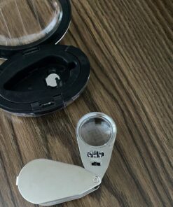 40X Full Metal Illuminated Jewelry Loop Magnifier, XYK Pocket Folding Magnifying Glass Jewelers Eye Loupe with LED(LED Currency Detecting/Jewelry Identifying) 1 41 71TMrHdX3lL