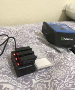 Smatree Battery (3 Pack) and 3-Channel Charger Compatible for Gopro Hero 4 (NOT for Hero 5) 51 71TOmmPPf1L