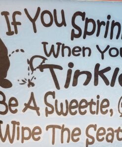 BERRYZILLA If You Sprinkle When You Tinkle Decal Wall Vinyl Decal Bathroom Toilet Seat Boys Potty Training Sticker 23 71TPWzvxBQL
