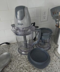 Ninja QB900B Master Prep Food Processor Blender with 48 oz Pitcher & 16 oz Chopping Bowl, Perfect for Frozen Blending & Chopping, 400 Watts, Dishwasher Safe, Countertop, Grey Gray 48 oz. 35 71TR GVz1mL