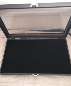 FindingKing Black Jewelry Travel Showcase Display Glass Lid Case 12 71TR5xOYIlL