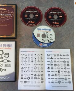 Sign Clipart, Design Elements, Scrolls, Floral, Flourishes, Ornamental Panels Frames Vinyl Cutter Plotter Vector Clip Art Images, Graphics on CD [includes Sign 9 71TSkurvclL