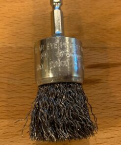 Forney 72737 1-Inch x .012 x 1/4-Inch Hex Shank, Coarse Wire Crimp End Brush 1 Count (Pack of 1) 3 71TTxBIAxcL