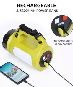 LE Rechargeable LED Camping Lantern, 1000LM, 5 Light Modes, Power Bank, IPX4 Waterproof, Lantern Flashlight for Hurricane Emergency, Hiking, Home and More, USB Cable Included 47 71TV0u8O1iL