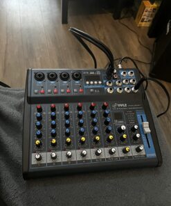 Pyle Professional Audio Mixer Sound Board Console Desk System Interface 8 Channel Digital USB Bluetooth MP3 Computer Input 48V Phantom Power Stereo DJ Studio FX 16Bit DSP Processor PMXU83BT, Black 30 71TVOhTkImL