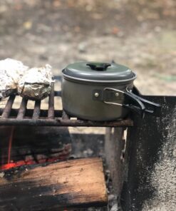 Bisgear 16pcs Camping Cookware Backpacking Stove Mess Kit – Camping Cooking Set - Camping Pots and Pans Set - Camping Accessories Equipment - Backpacking Supplies Survival Gear Black 45 71TWvR5cUbL