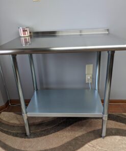 GRIDMANN Stainless Steel Kitchen Prep Table 36 x 24 Inches with Backsplash & Under Shelf, NSF Commercial Work Table for Restaurant and Home 36 in Long x 24 in Deep 50 71TXauV3hmL 1