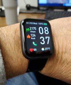 ENOMIR Smart Watch for Men Women(Answer/Make Call), Alexa Built-in,Fitness with Heart Rate SpO2 Sleep Monitor 100 Sports 5ATM Waterproof Activity Trackers and Smartwatches iOS&Android Phones Black 32 71TY16 mZL