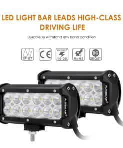 Auxbeam LED Light Bar 7Inch 36W Flood Led Off Road Lights Driving Lights LED Work Lights Waterproof for Jeep Off-Road SUV Truck Car ATVs Boats (2 PCS) 2Pcs 7" Flood 42 71TYboRucbL