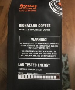 Biohazard Ground Coffee, The World's Strongest Coffee 928 mg Caffeine (16 oz) 1 Pound (Pack of 1) 31 71TZJ ARE6L