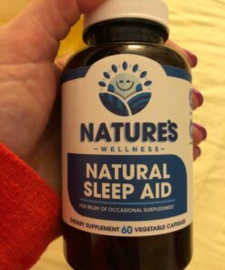 Premium Natural Sleep Aid for Adults - Effective Relief - Non Habit Forming - Wake Up Feeling Refreshed - Proprietary Blend with Melatonin, Tryptophan, Magnesium, Valerian, Chamomile & More - 60 Veg 20 71Ta76VrmFL