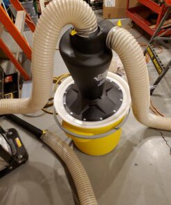 Eagle 20 Gallon Salvage Barrel Drum with Metal Ring Lever-Lock Lid, 21" Height, 21" Diameter, Blow-Molded HDPE, Yellow, 1654 48 71TaReMSxbL