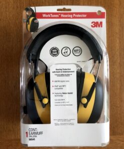 3M WorkTunes Hearing Protector with AM/FM Radio, NRR 24 dB,Black/Yellow 30 71Tba swLL