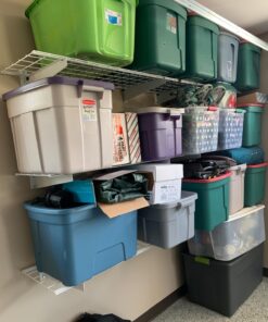 Hyloft 00967 45-Inch X 15-Inch Steel Wall Shelf Storage Rack for Garage, Low-Profile Brackets, Max Shelf Load 200 Pounds, Off White 34 71TbsFfb7GL