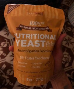 Sari Foods- Non-Fortified Nutritional Yeast Flakes, 24oz or 8oz, Superfood, Rich in Vegan Protein. Gluten Free & Dairy Free Cheese Substitute, Vitamins B, Beta-glucans, and All 18 Amino Acids, Non GMO Original 8 Ounce (Pack of 1) 37 71Td1N33yxL 1