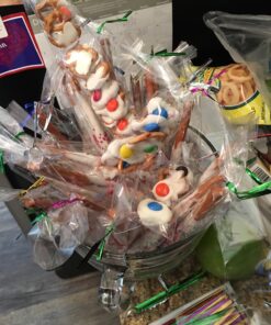 200 Pack 2" x 10" Clear Long Candy Cello Cellophane Treat Bags - 1.4mil thickness OPP Plastic Bags with 6 Mix Colors Twist Ties Perfect for Birthday Favor Candles Pretzel Icy Candy Popsicle 2'' x 10'' 36 71TdOxZEhcL