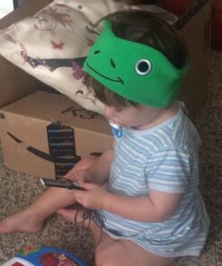 CozyPhones Over The Ear Headband Headphones - Kids Headphones Volume Limited with Thin Speakers & Super Soft Fleece Headband - Green Frog 35 71Tf3ZVA5ZL 3