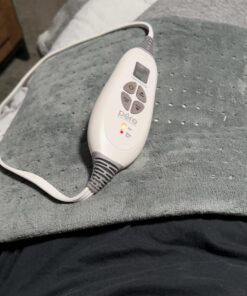 Pure Enrichment® PureRelief™ XL Heating Pad - 12" x 24" Electric Heating Pad for Back Pain & Cramps, 6 Heat Settings, FSA/HSA Eligible, Soft Machine Wash Fabric, Auto-Off & Moist Heat (Charcoal Gray) 55 71TfrliGIML