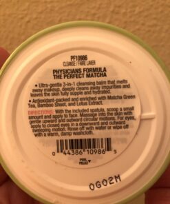 Physicians Formula Face Cleansing Balm The Perfect Matcha 3-in-1 Makeup Remover For Eye, Lip, Or Face, Deeply Cleanses Pores And Removes Impurities, Ultra Nourishing Soothing Treatment 35 71TgnoDEydL