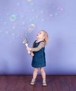 LED Light Up Unicorn Bubble Wand Toy | Includes (2) 3oz Bubble Solutions | Batteries Included 16 71ThqP2EpmL