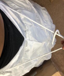 Crinoline Petticoat for Women 4 Hoop Skirt 5 Ruffles Layers Ball Gown Underskirt Half Slips for Wedding Dress Small White 18 71TiHVvJwLL