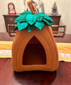Cat House - Indoor Cat Bed with Removable Foam Cushion - Pet Tent for Kittens, Rabbits, Guinea Pigs, and Other Small Animals by PETMAKER (Brown) Light Brown 39 71TiKP9 KbL
